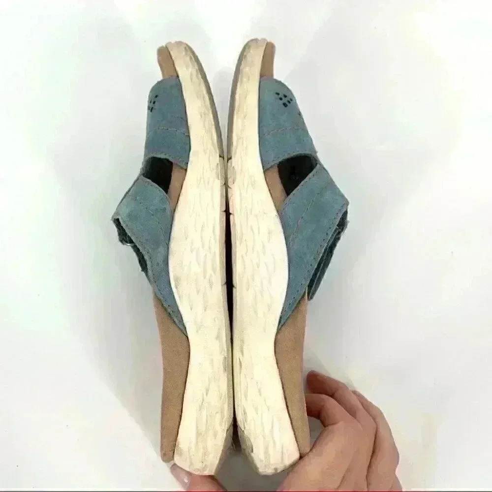 Earth origins sandals size 7 Westfield Waverley moroccan blue suede comfort - Picture 6 of 12